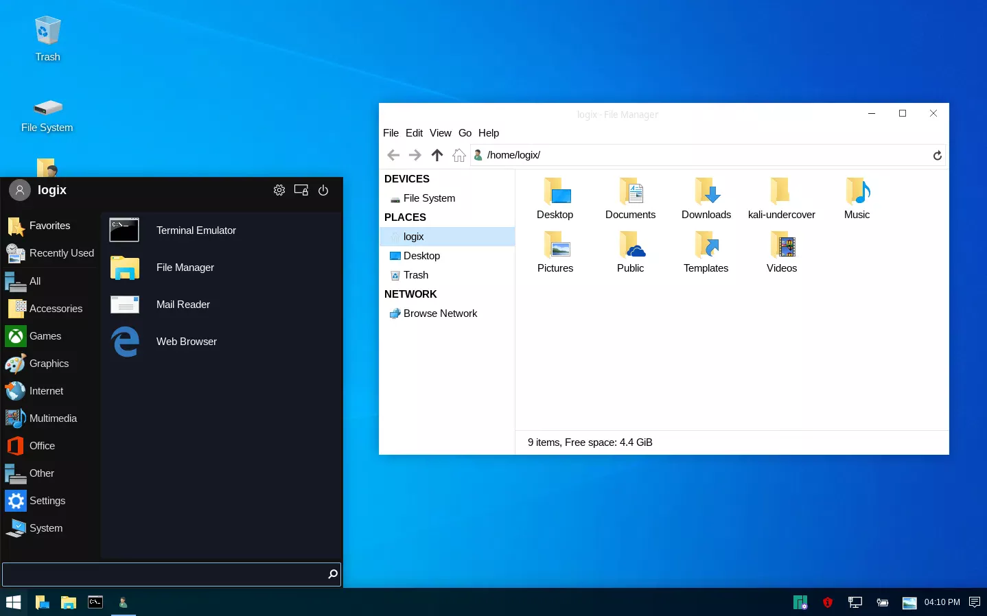 Modo Kali Linux Undercover Windows 10