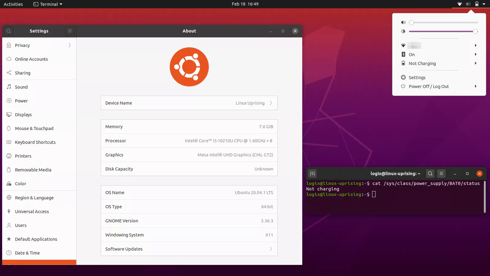 limitar o carregamento da bateria do asus linux