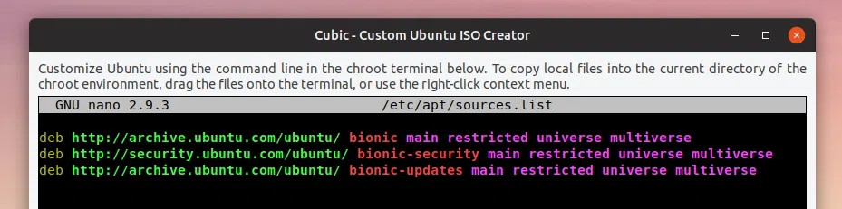 Custom Ubuntu ISO creator chroot