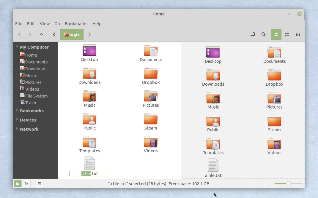 Tema Nemo Mint-Y Ubuntu 18.04