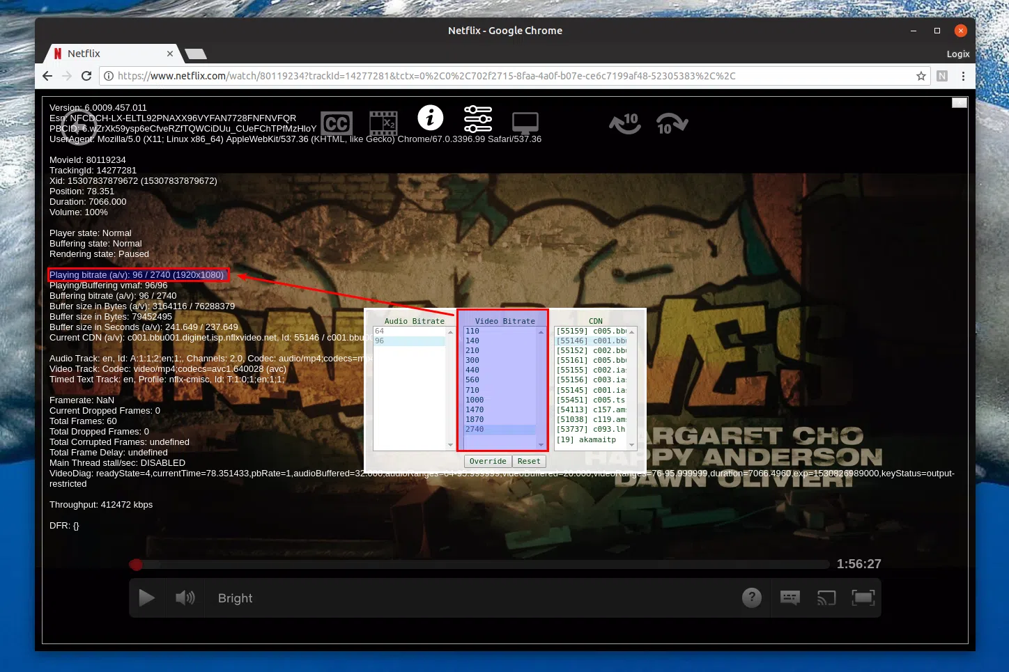 Netflix 1080p video quality Google Chrome Linux