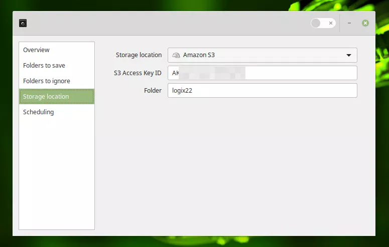 Deja Dup Amazon S3