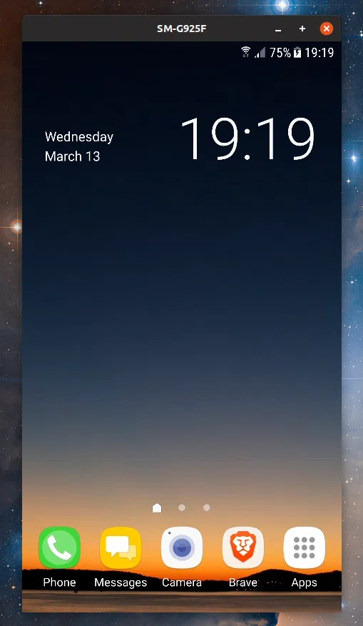 controle scrcpy Android do Ubuntu, Fedora ou Debian