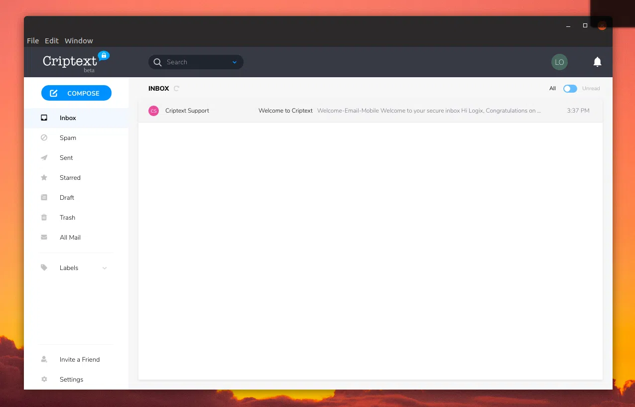 Criptext desktop app