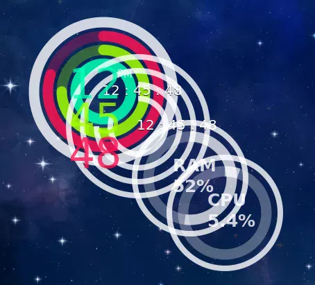 The Circles Widgets GNOME Shell