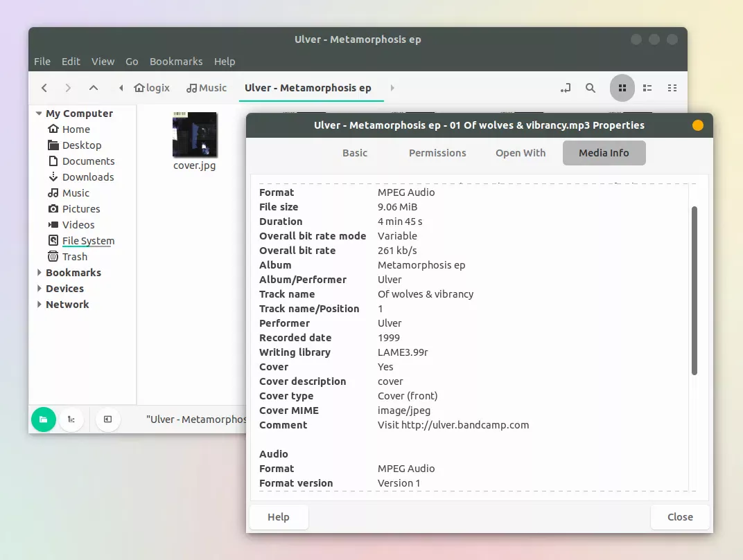 Media Info Tab Nemo
