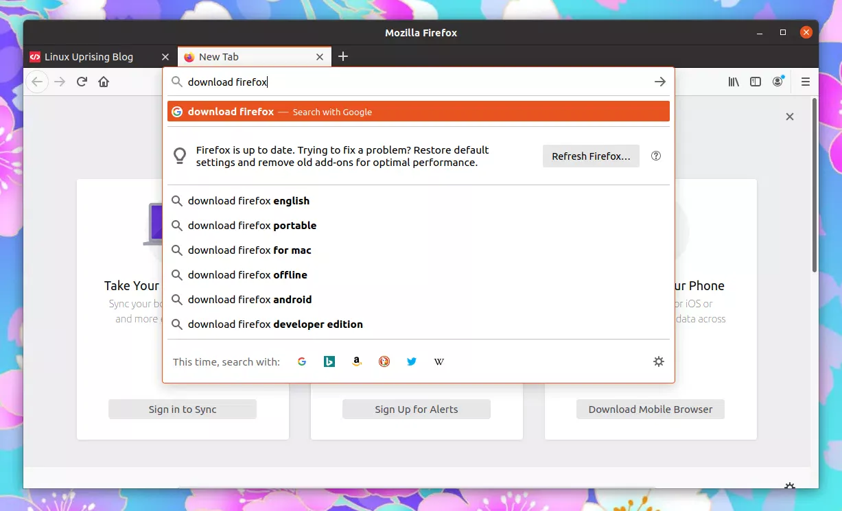 Firefox 75 Linux