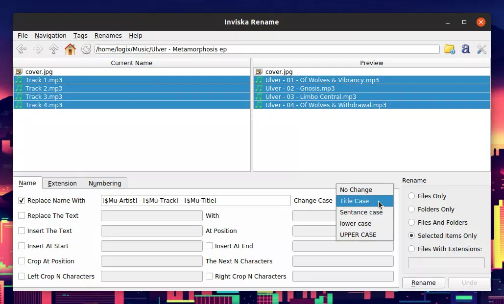 Inviska Renomear, Renomear arquivos em lote para Linux, Windows e Mac