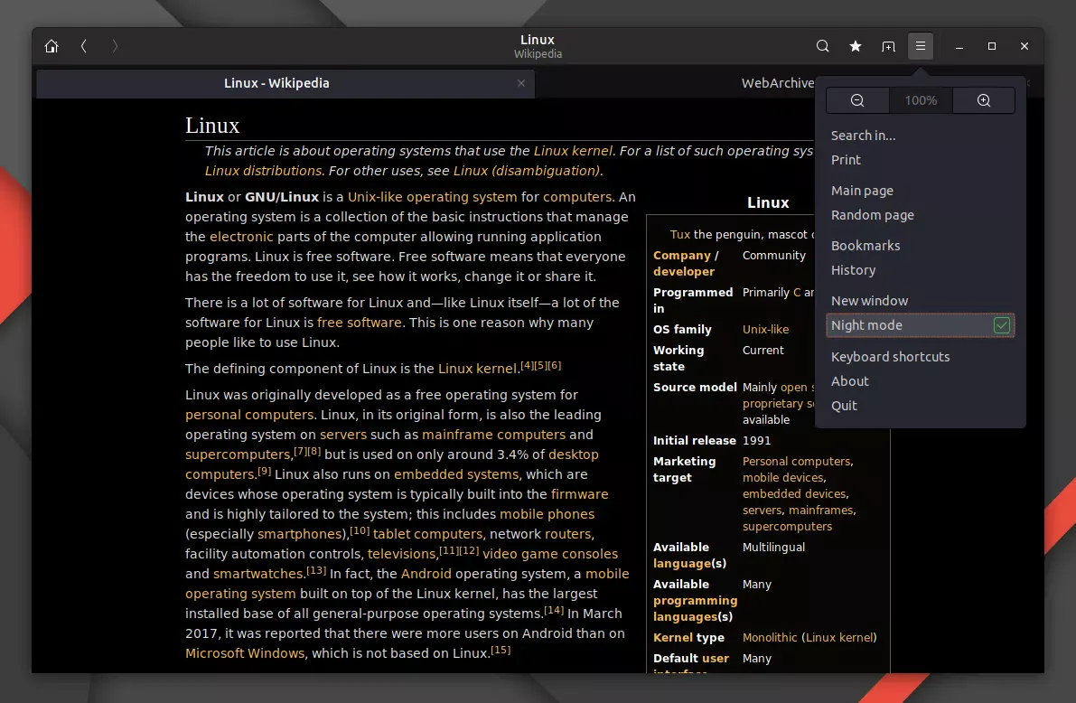 Wikipedia Linux offline