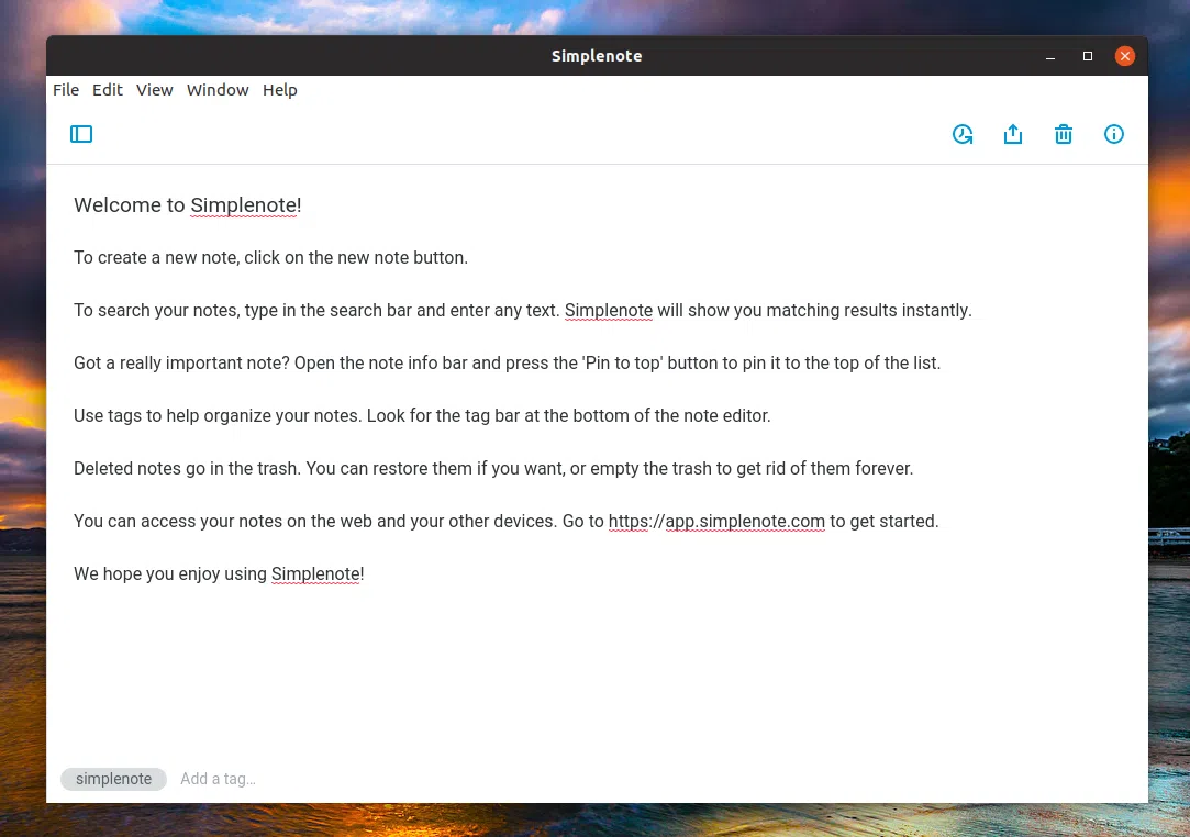 Simplenote line length full