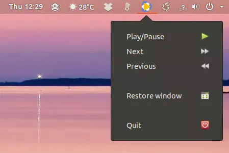 Bandeja MellowPlayer