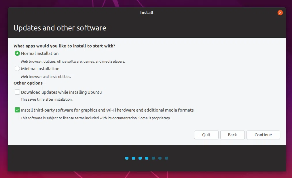 O instalador do Ubuntu 19.04 instala software de terceiros para gráficos e wi-fi