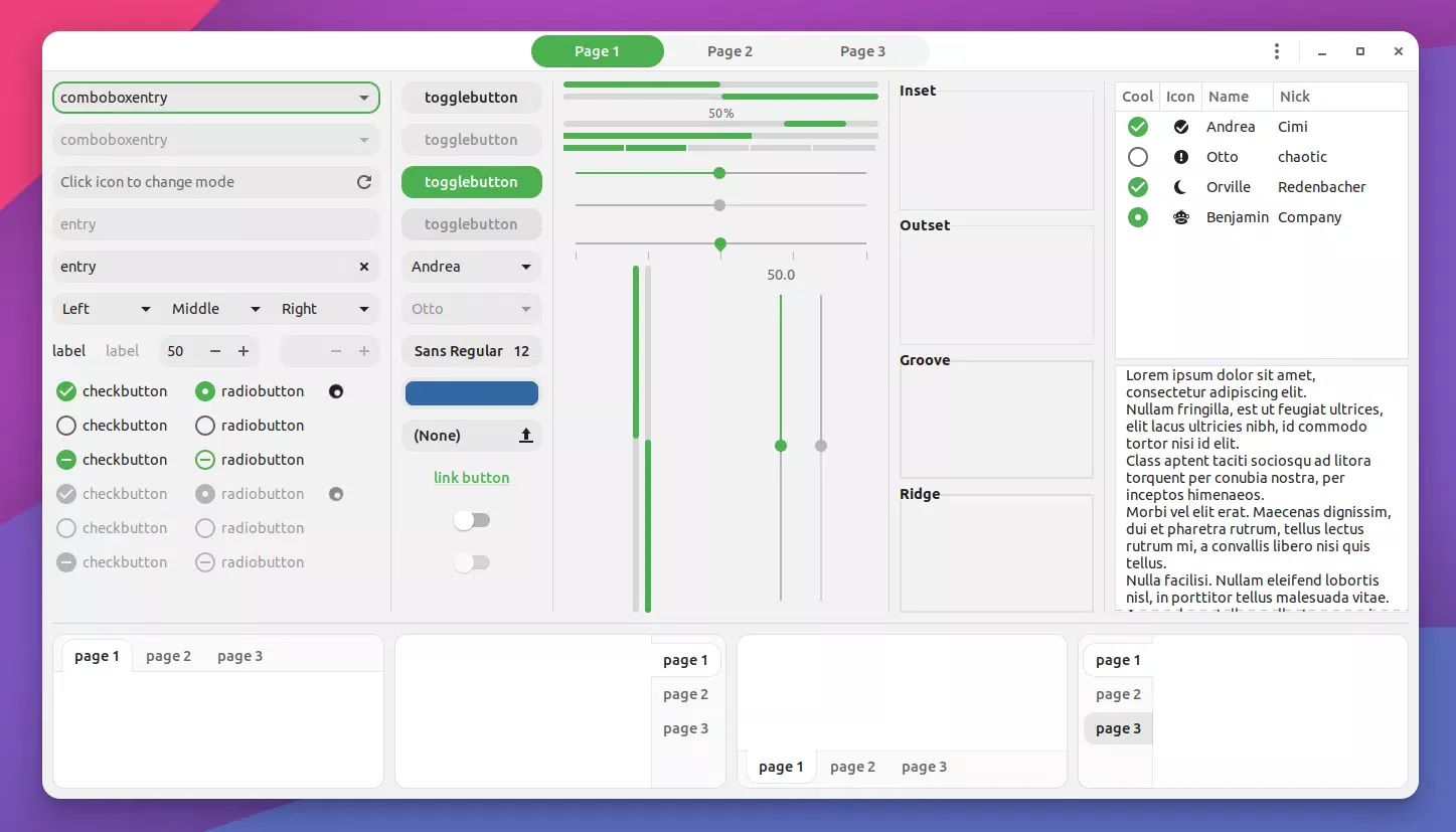 Tema Orchis GTK GNOME