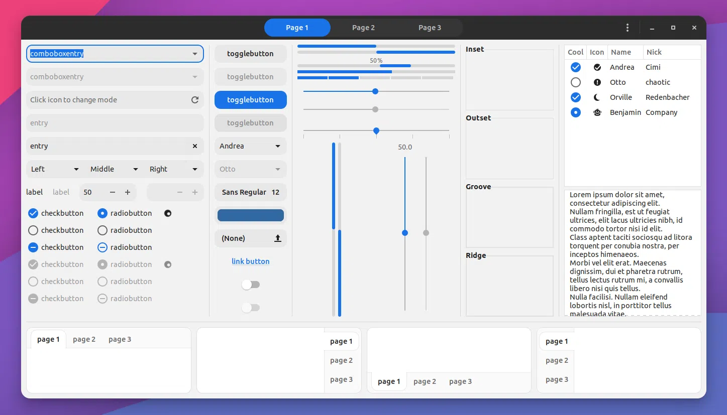 Tema Orchis GTK GNOME