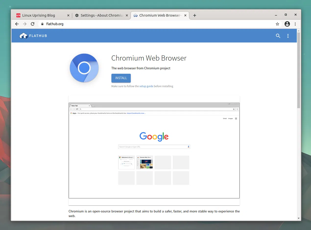Chromium web browser flathub