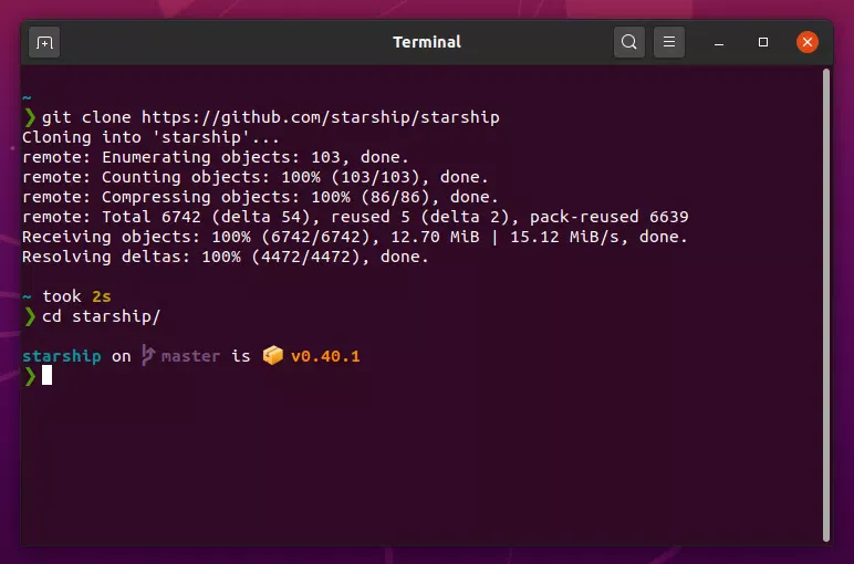 Starship bash zsh fish prompt