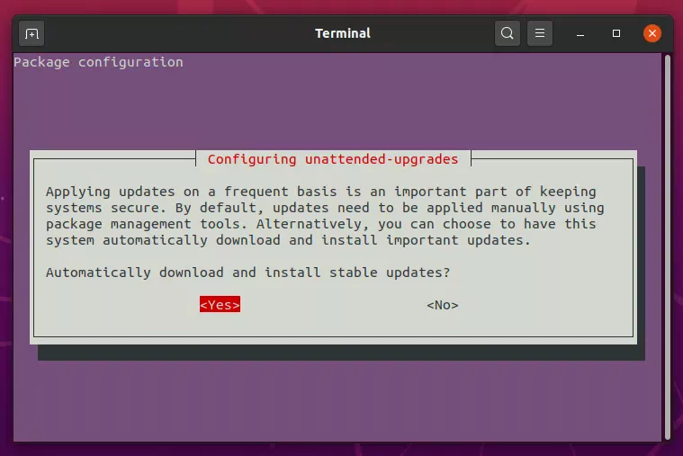 Atualizações autônomas do Ubuntu 20.04
