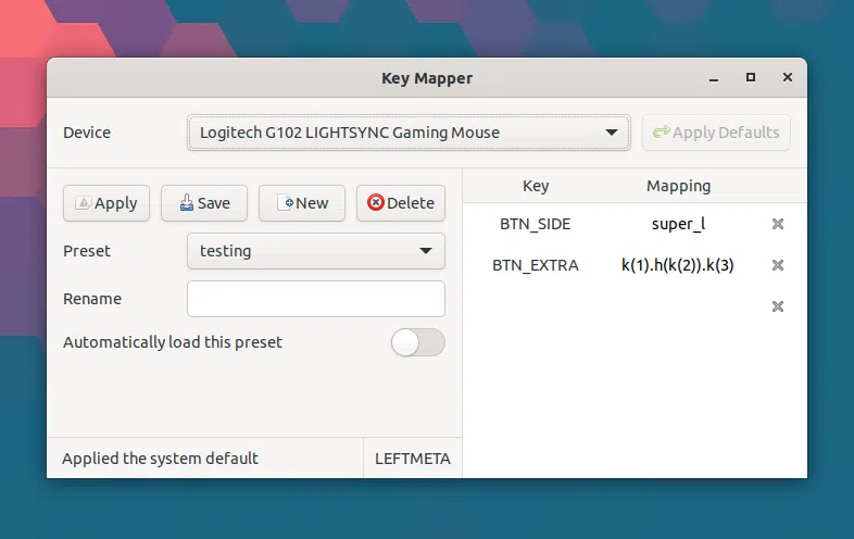 Key Mapper Linux GUI