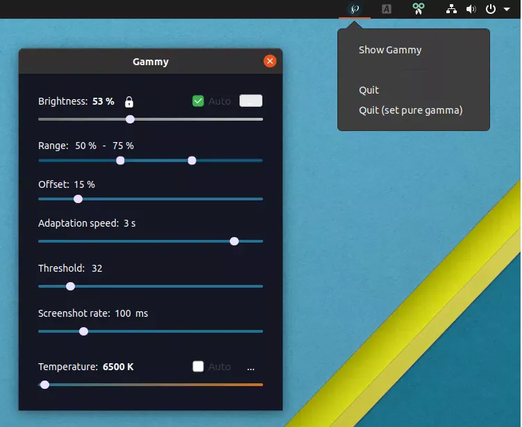 Brilho adaptável Gammy no Linux
