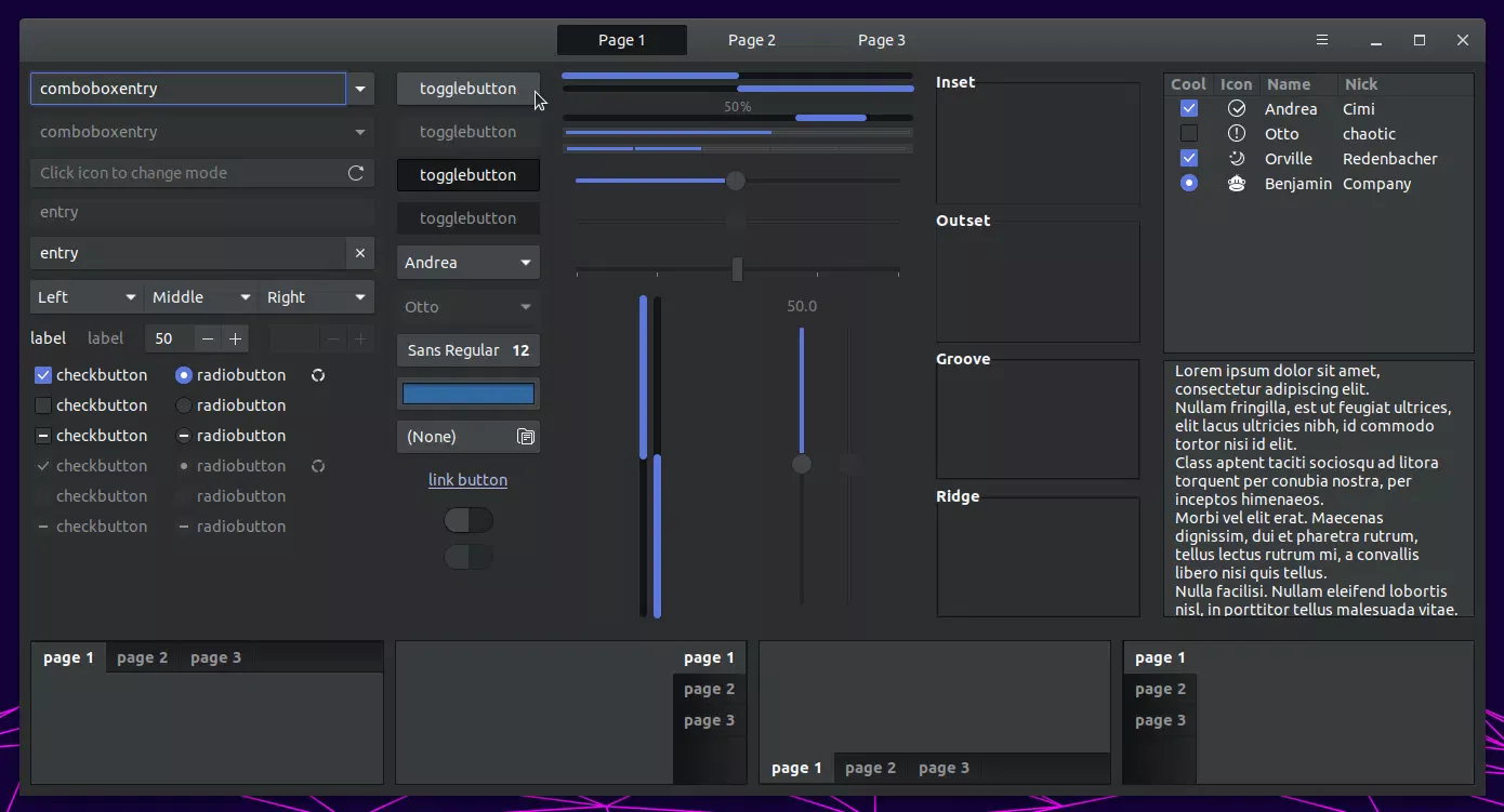 Tema gtk escuro Stiloetto