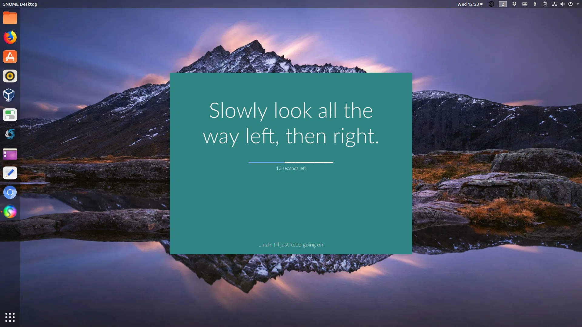 Uma notificação de microbreak