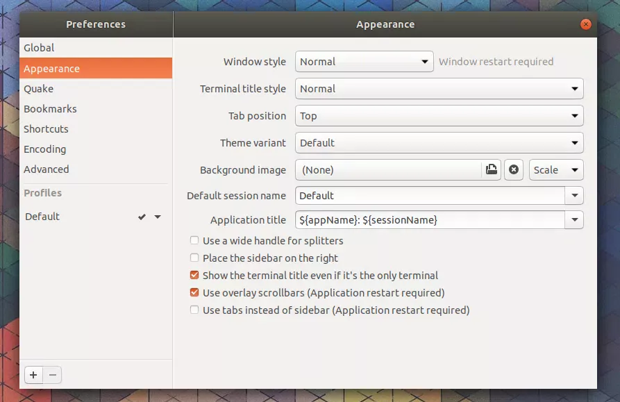 Emulador de terminal Tilix