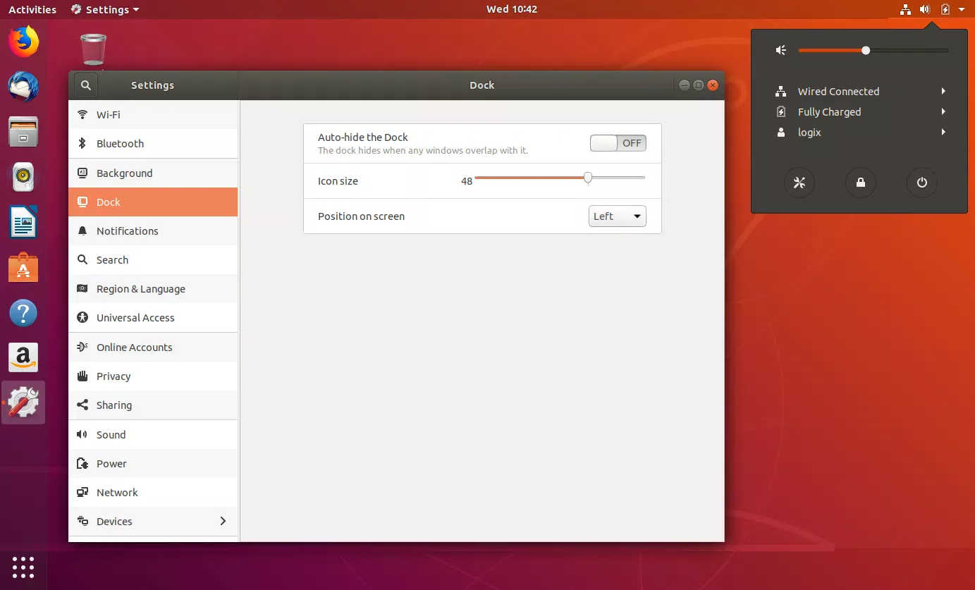 Tela do Ubuntu 18.04
