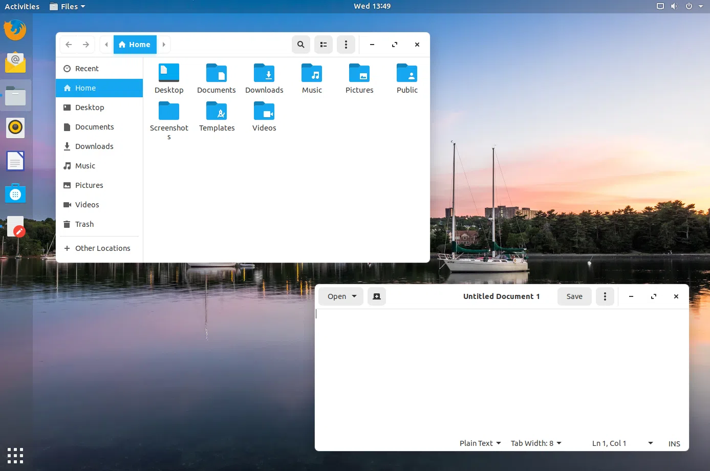 Tema de luz azul do Zorin OS 15