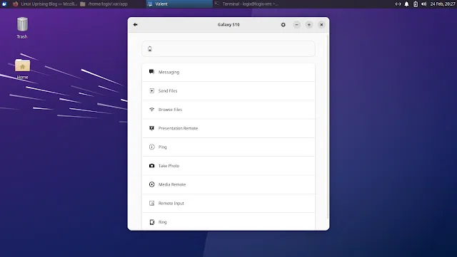 Valent KDE Connect para GNOME Xfce