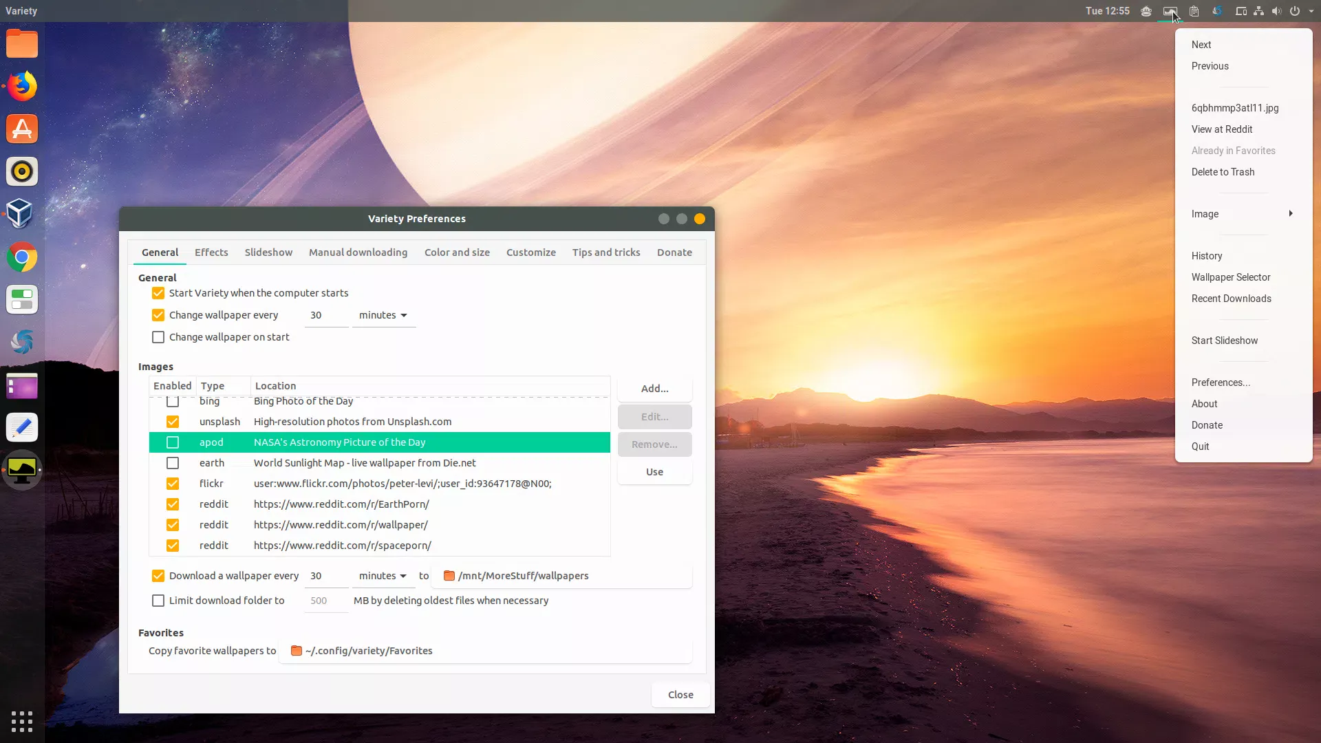 downloader do trocador de papel de parede de Variety