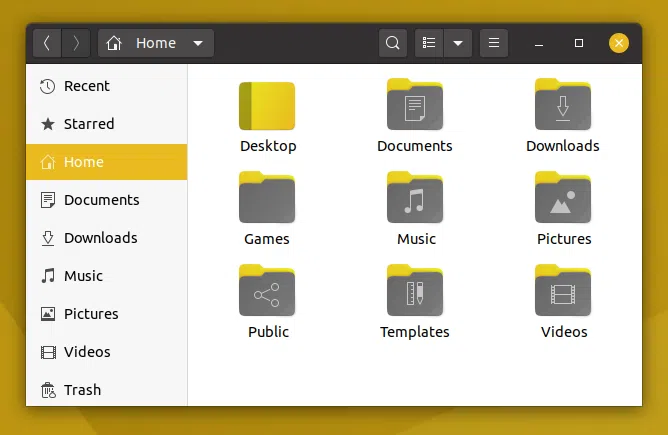 Pacote de tema de cores Yaru